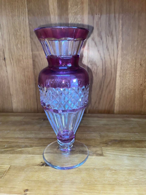 ancien vase cristal val saint lambert