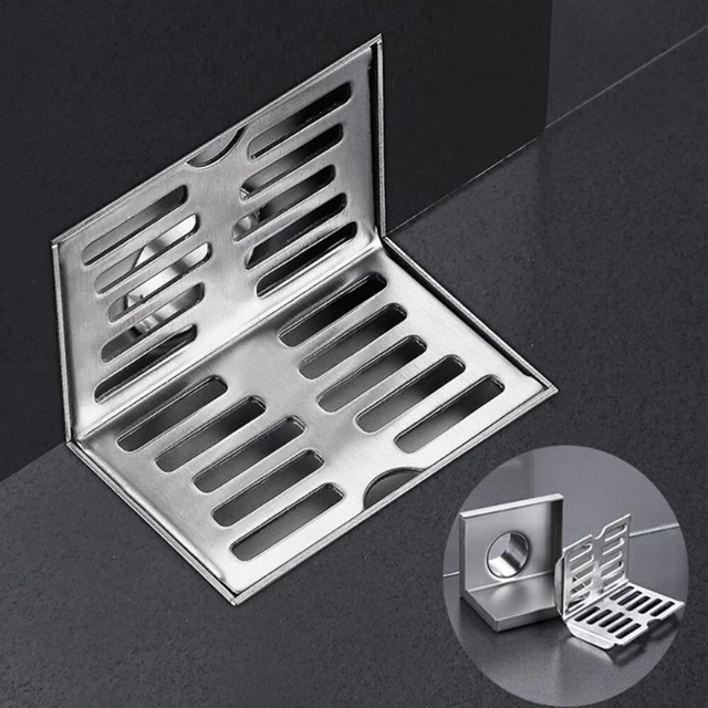Elegante desagüe de piso de cobre de forma cuadrada para estética moderna de baño