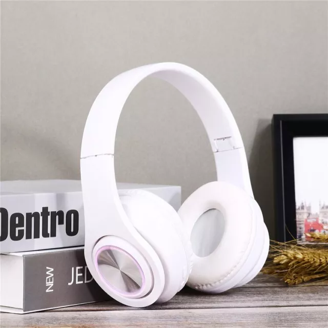 B39 LED Light up Wireless Headphone Headset Foldable Bluetooth Earphone Over Ear