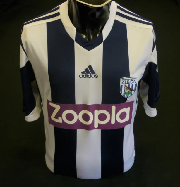 West Bromwich Albion Football Shirt 2013/14 Home Adidas Wba Size M