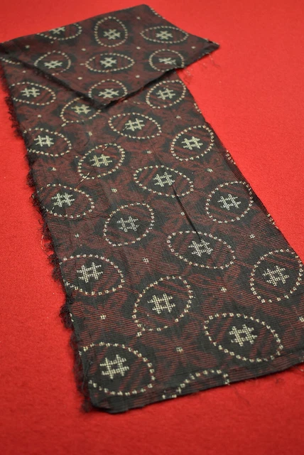 Vintage Japanese Fabric Cotton Antique Boro Patch Kusakizome Dyed 26"/MM62/25