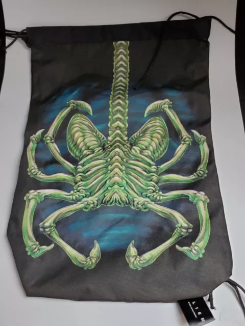 Alien Facehugger Reversible Tote Cinch Bag Backpack Loot Fright Crate Exclusive