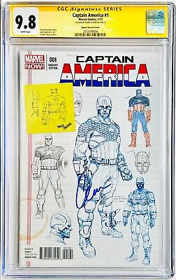 CGC Signature Series Graded 9.8 Captain America #1 Signed by Chris Evans