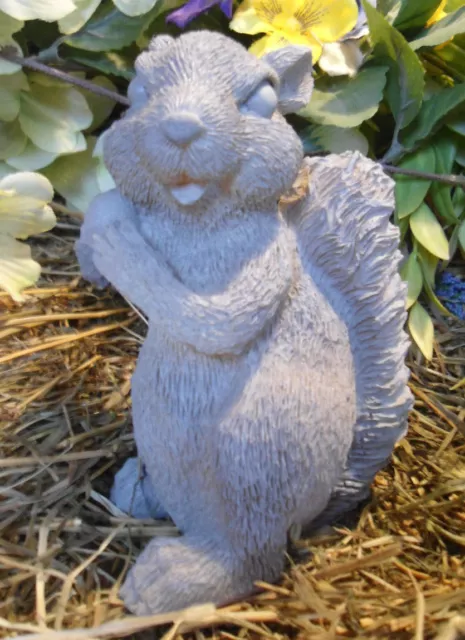 Latex squirrel statue mold plaster concrete mould   5"H x 2.5"H