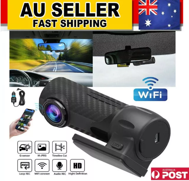 HD 1080P Hidden Car WIFI DVR Dash Camera G-sensor Night Vision Video Recorder AU