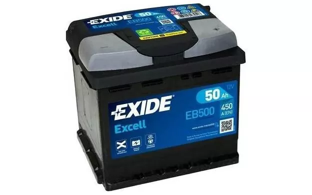 EXIDE Batterie de voiture 50Ah/450A pour OPEL CORSA SUZUKI SWIFT FIAT UNO EB500