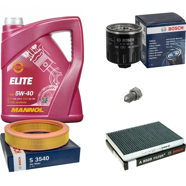BOSCH CONTROLLO SET 8L mannol Elite 5W-40 per Citroën Peugeot
