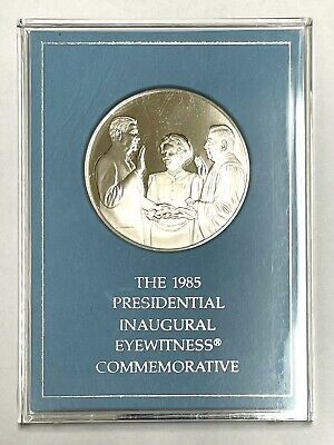 1985 Franklin Mint Presidential Inaugural Eyewitness Commemorative .925 Silver