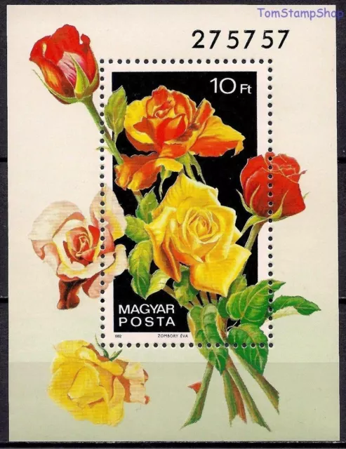 Hongrie 1982 Roses Fleurs Plantes Horticulture Nature m s MNH