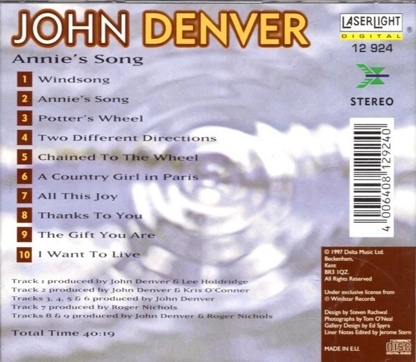 Annie's Song - John Denver CD New/Sealed 10 Tracks 2
