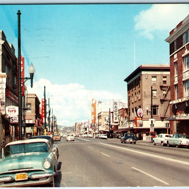 c1960s Richmond, Calif. Downtown Macdonald Postcard Stores Signs Main St. CA A74