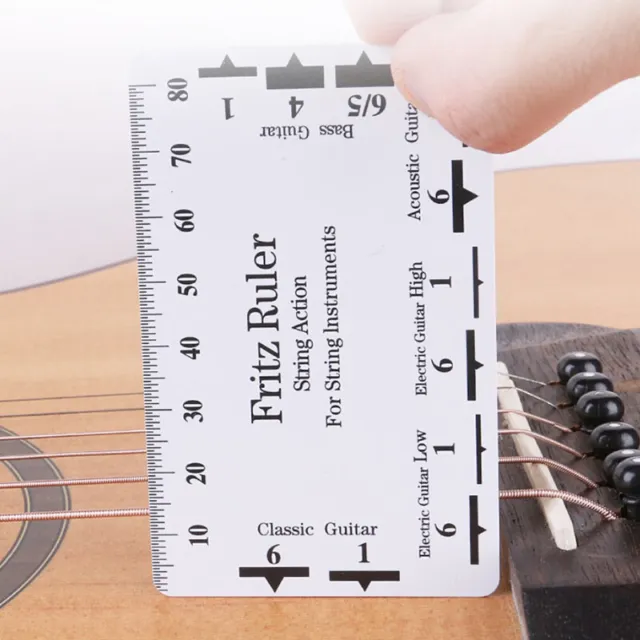Guitar Neck Ruler for Guitar Accurate String Action Ruler Portable PVC Neck R-HY