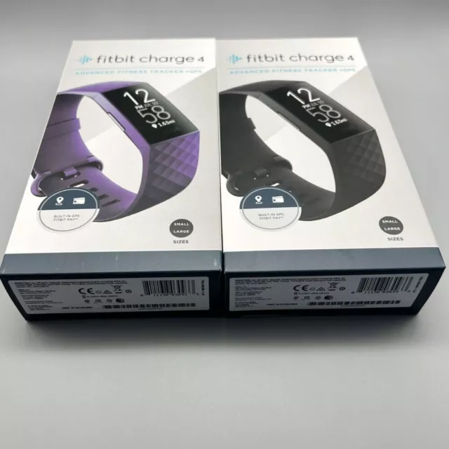 NEW Fitbit Charge 4 Activity Tracker FB417BKBK GPS Heart Rate -Black/Purple S&L 2