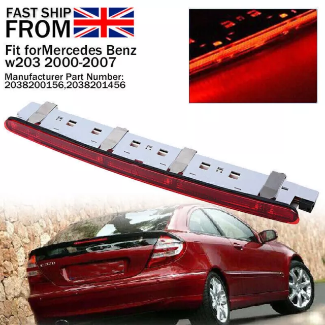 For Mercedes C Class W203 Saloon 01-07 Led Rear Boot Stop Third Brake Light Lamp