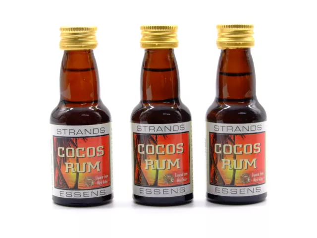 3 x Ron Cocos (Malibú) 25 ml - Esencia para Alcohol, Esencia Vodka, Saborizante