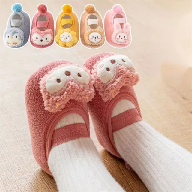 Newborn Baby Girls Boys Toddler Soft Cute Warm Slippers Non-Slip Socks Shoes New