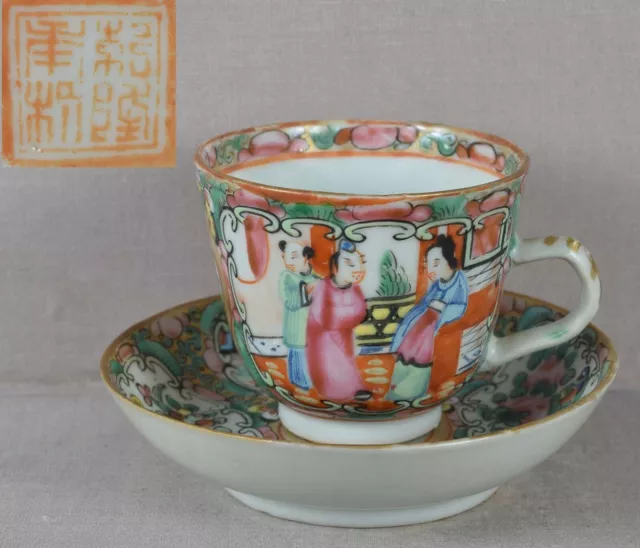 Early 19c CHINESE PORCELAIN export CUP & SAUCER