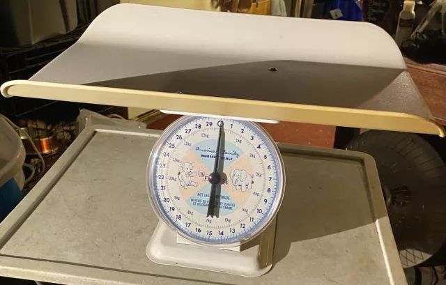 Vintage 1960’s American Family Nursery Baby Scale 30lb