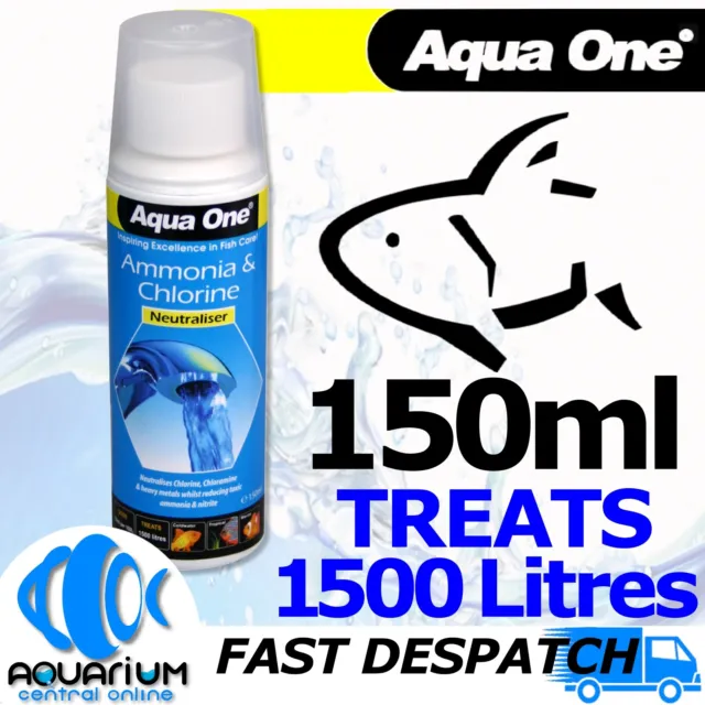 Aqua One Ammonia & Chlorine Neutraliser 150ml Treatment Water Conditioner