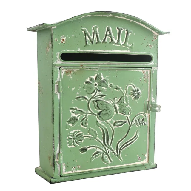Vintage Wall Mount Mailbox Antique Style Nostalgic Charm Home Decor MetalMailbox