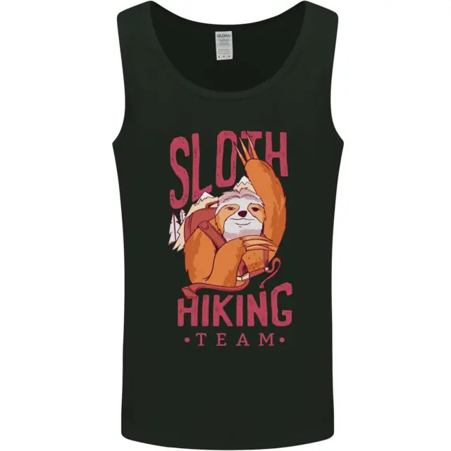 Sloth Hiking Team Trekking Rambling Funny Mens Vest Tank Top