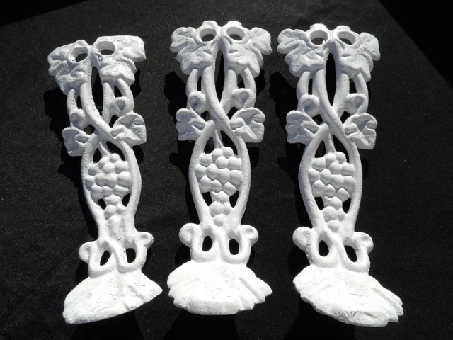 1 Left Shabby Vintage Grape Pattern Cast Iron Bench Chair Leg Replacement 14"