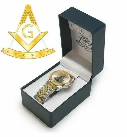 Masonic Past Master Watch Square and Compasses Symbols Mason Freemasons Wrist