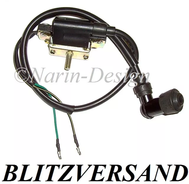 Verbesserte Zündspule Zündkerzenstecker Dirt Bike / Pit Bike / Buggy + 2 Kabel