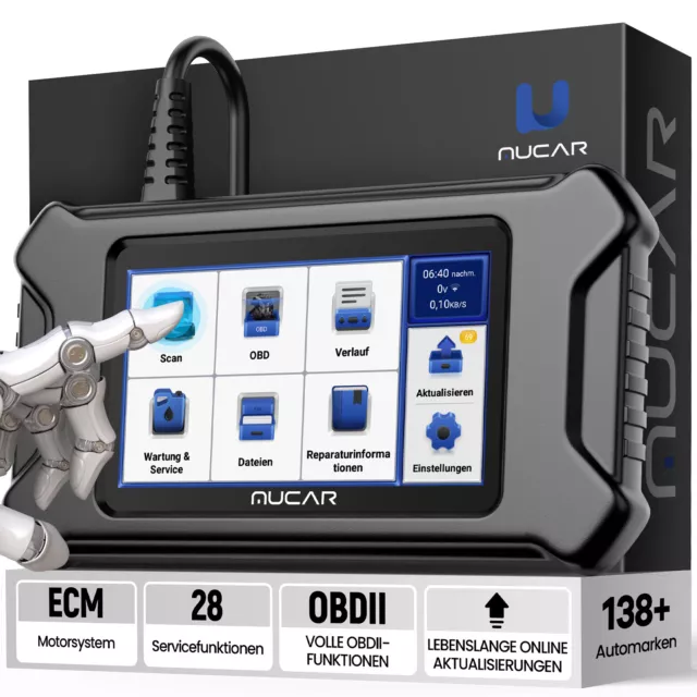 MUCAR CS90 + BT200 Kfz Auslesegerät OBD2 Diagnosegerät Auto 28 Reset-funktion