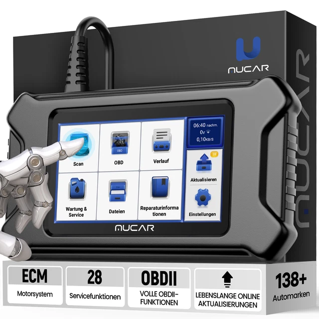 MUCAR CS90 Profi Auto OBD2 Scanner KFZ EOBD Diagnosegerät Fehlerauslesegerät ECM