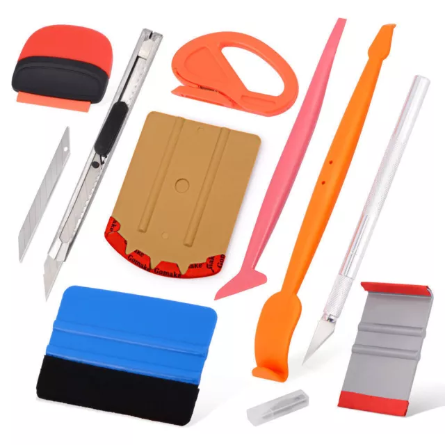 Car Wrap Tools Window Film Application Kit Felt Squeegee Vinyl Cutting Knife USA