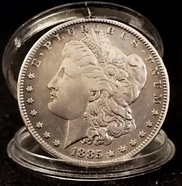 1 oz Silver Bullion  Coin Morgan 1885 Dollar Worn