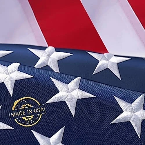 2x3 ft american flag Made in USA 350D Polyester Embroidered Stars All Weather