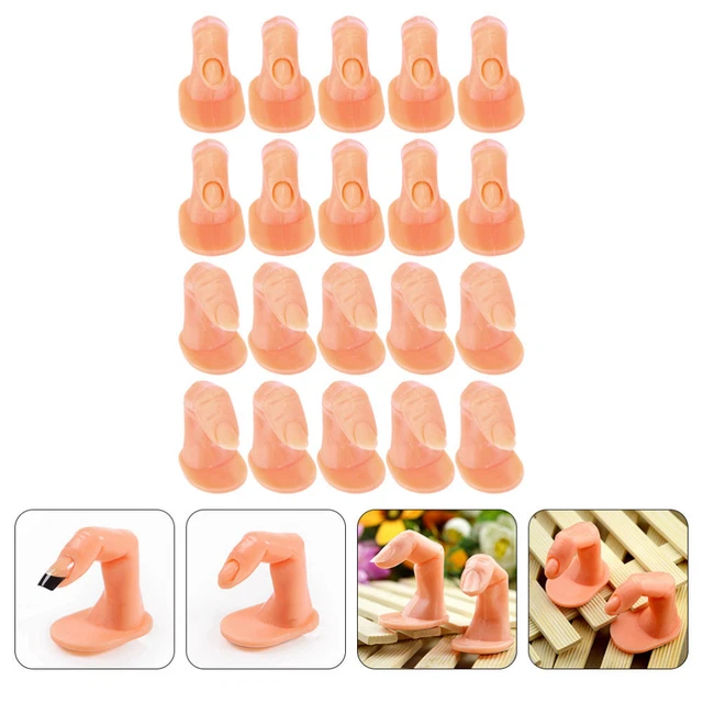 Gomma Manicure Dita Esposizione Unghie Dito Corpo Umano Artificiale