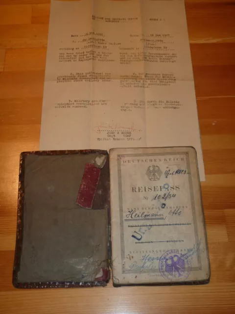 Militaria WW2 WW1 Wehrmacht Bodenfund Reisepass