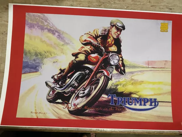 Vintage Triumph Best Motorcycle Poster Advertisement T352