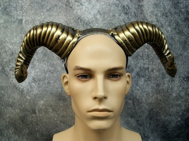 GOLD RAM HORNS Pan Minotaur Goat Fantasy Mythical Golden Fleece BigHorn GOLD RAM HORNS Pan Minotaur Goat Fantasy Mythical Golden Fleece BigHorn