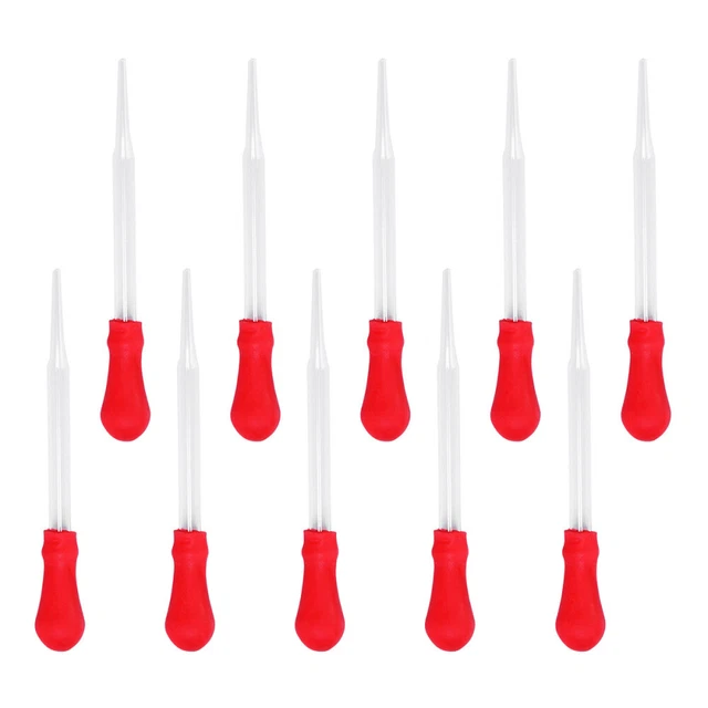 Kit Pipettes Compte-gouttes En Verre Borosilicaté 50 Ml - Avec Ampoule Caoutchouc, Graduées, Pour Labo Ou Usage Précis