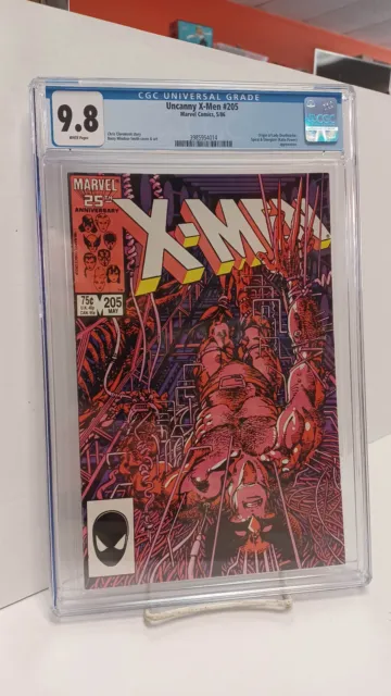UNCANNY X-MEN #205 (Marvel Comics, 1986) CGC Graded 9.8 ~ WHITE Pages