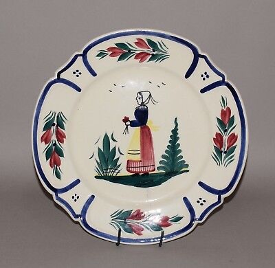 Assiette Céramique Quimper HB A Breton Diamètre 27 Cm 