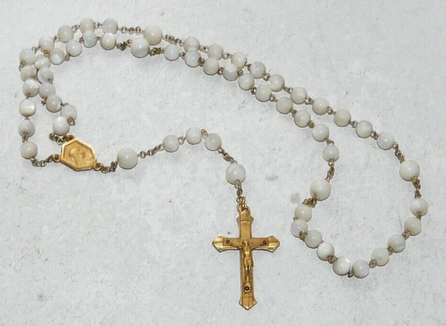 Chapelet Ancien Argent Filigrané et Métal Doré Début XIXè