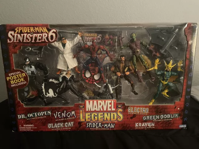 Marvel Legends SPIDER-MAN VS SINISTER SIX 6 Boxed Set 2004 Toybiz New In Box