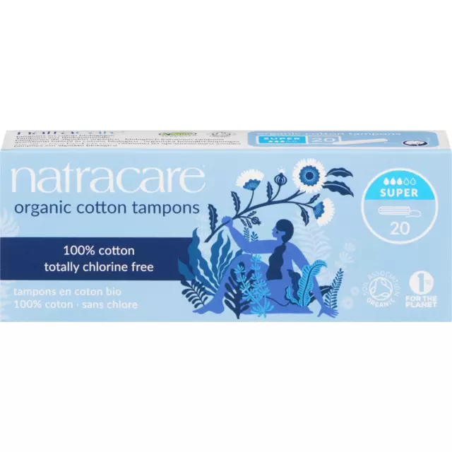 2-Pack Natracare Cotton Tampons, Super