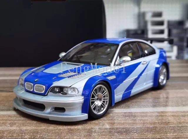 1:18 Scale DCN BMW M3 GTR E46 Need For Speed Metal Diecast Model Car