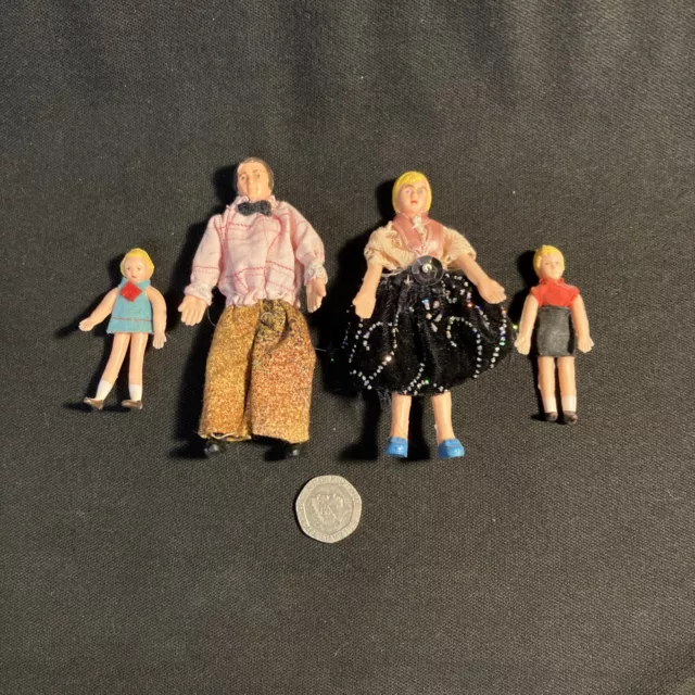 VINTAGE 1950 S DOLLHOUSE DOLLS Bendy A Family Bendable Posable