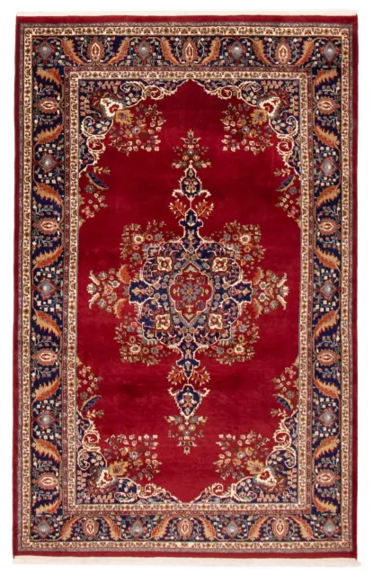 Traditional Hand-Knotted Bordered Carpet 5'8" x 8'9" Wool Area Rug