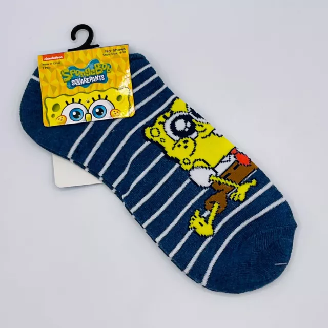 Nickelodeon Socks SpongeBob SquarePants Women's Size 4-10 No Show Short Blue