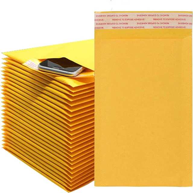 120PCS #000 Kraft Bubble Mailers 4X8 Inch Small Padded Envelopes Self Se