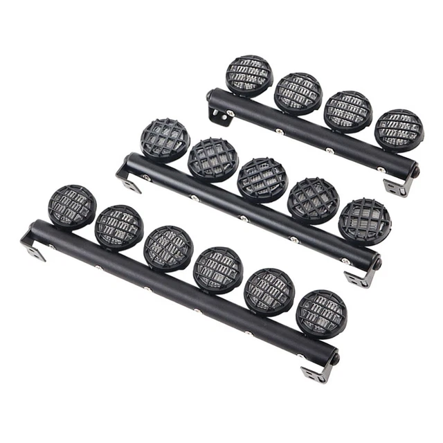 Barre Lumineuse LED RC 100 Mm – Kit Feux De Toit, Pare-chocs, Police – 23 Modes, Intensité Variable – Compatible Traxxas Tamiya Losi