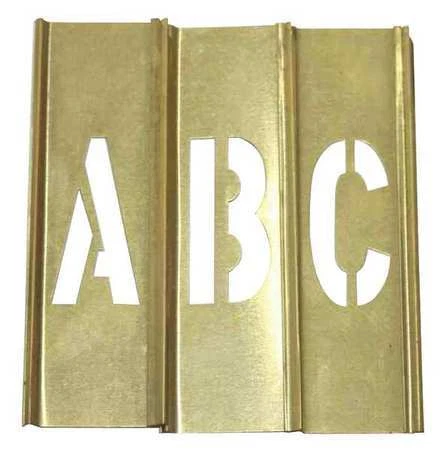 Zoro Select 20Y510 Stencil Set,Letters, Punctuation,Brass, 20Y510